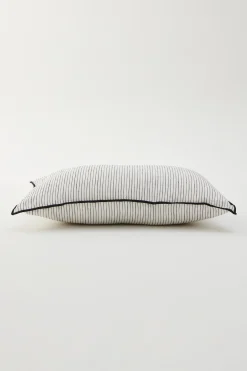 Striped Linen Lumbar Cushion Cover
