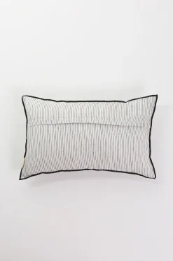 Striped Linen Lumbar Cushion Cover