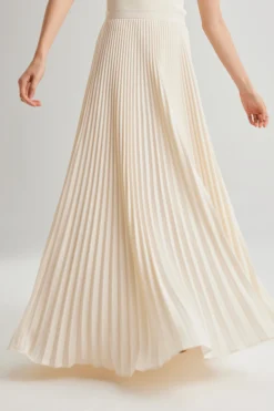 Sunray-Pleated Maxi Skirt