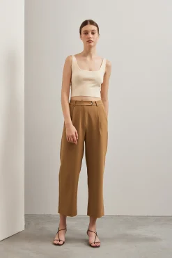 Tailored Straight-Leg Pants