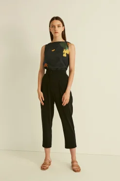 Tapered Pleat Pants