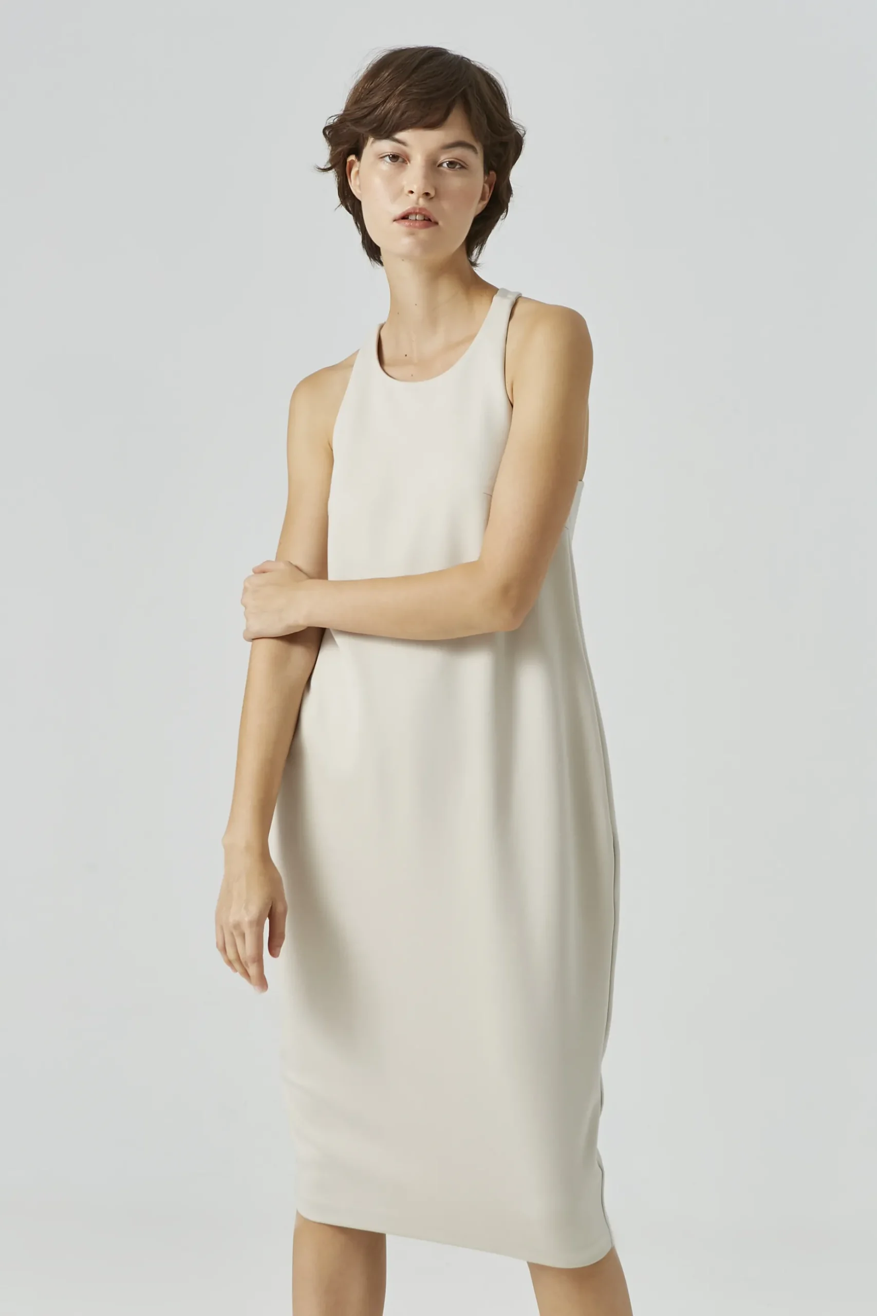 T-Back Double-Bonded Jersey Dress