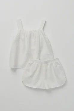 Textured Cotton Tent Top