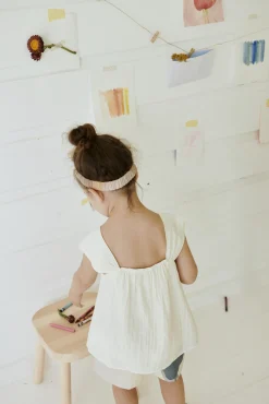 Textured Gathered Sleeve Top