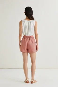 Textured Linen Shorts