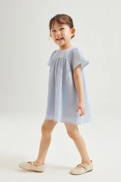 Textured Mini Gathered Dress