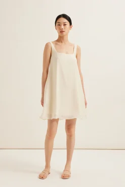 Textured Mini Swing Dress