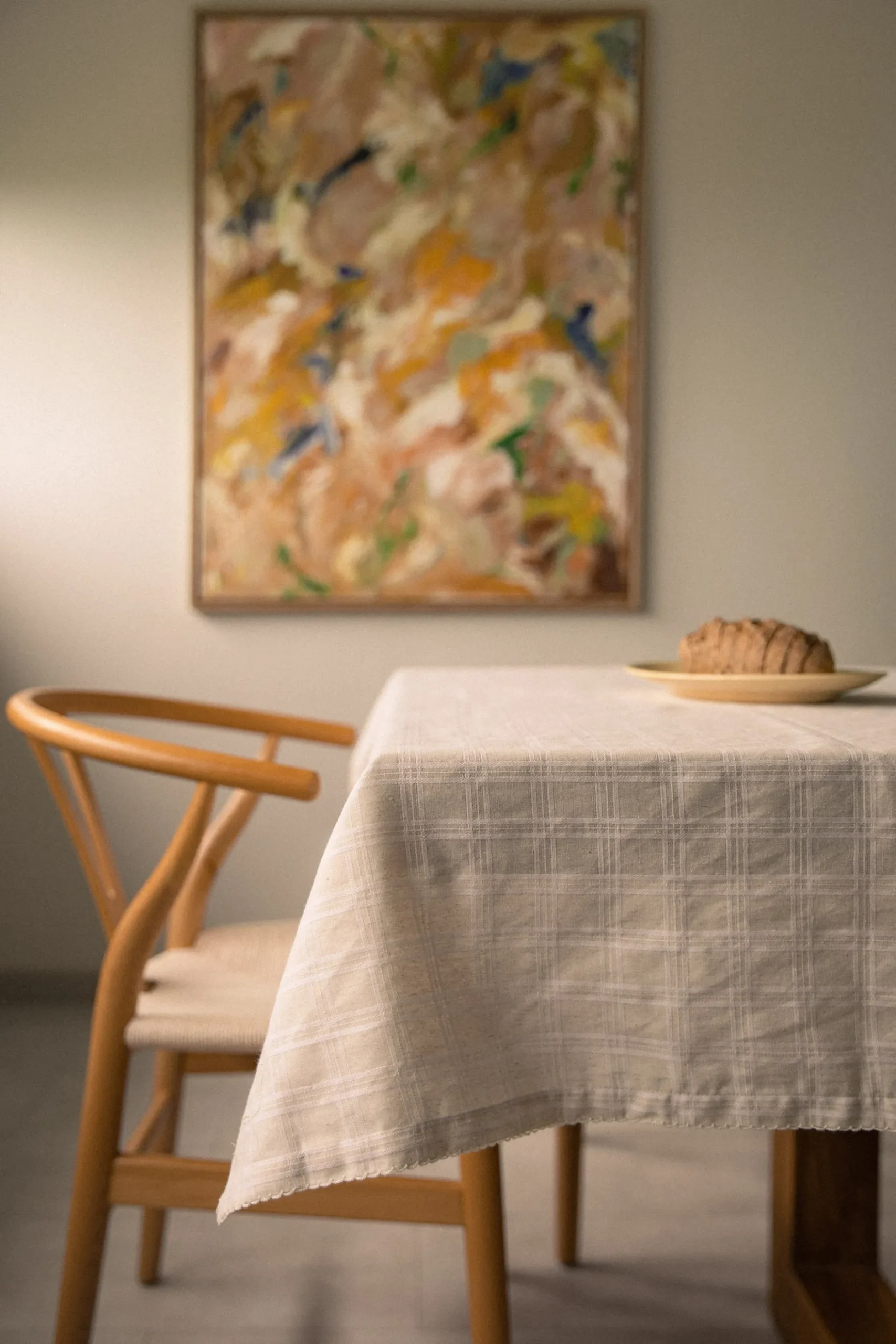Textured Picot-Edged Tablecloth
