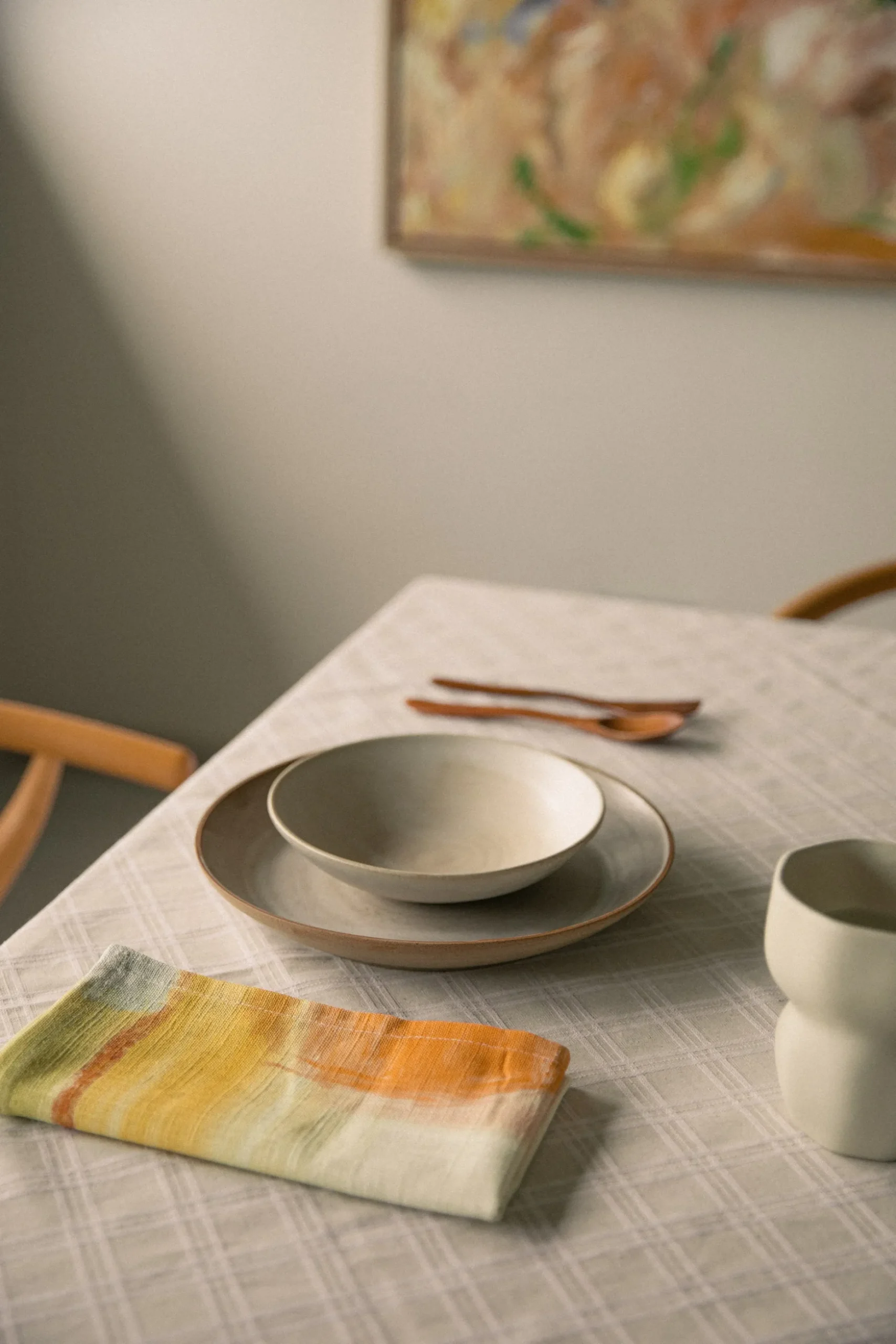 Textured Picot-Edged Tablecloth
