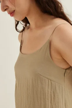 Textured Rayon Slip Dress