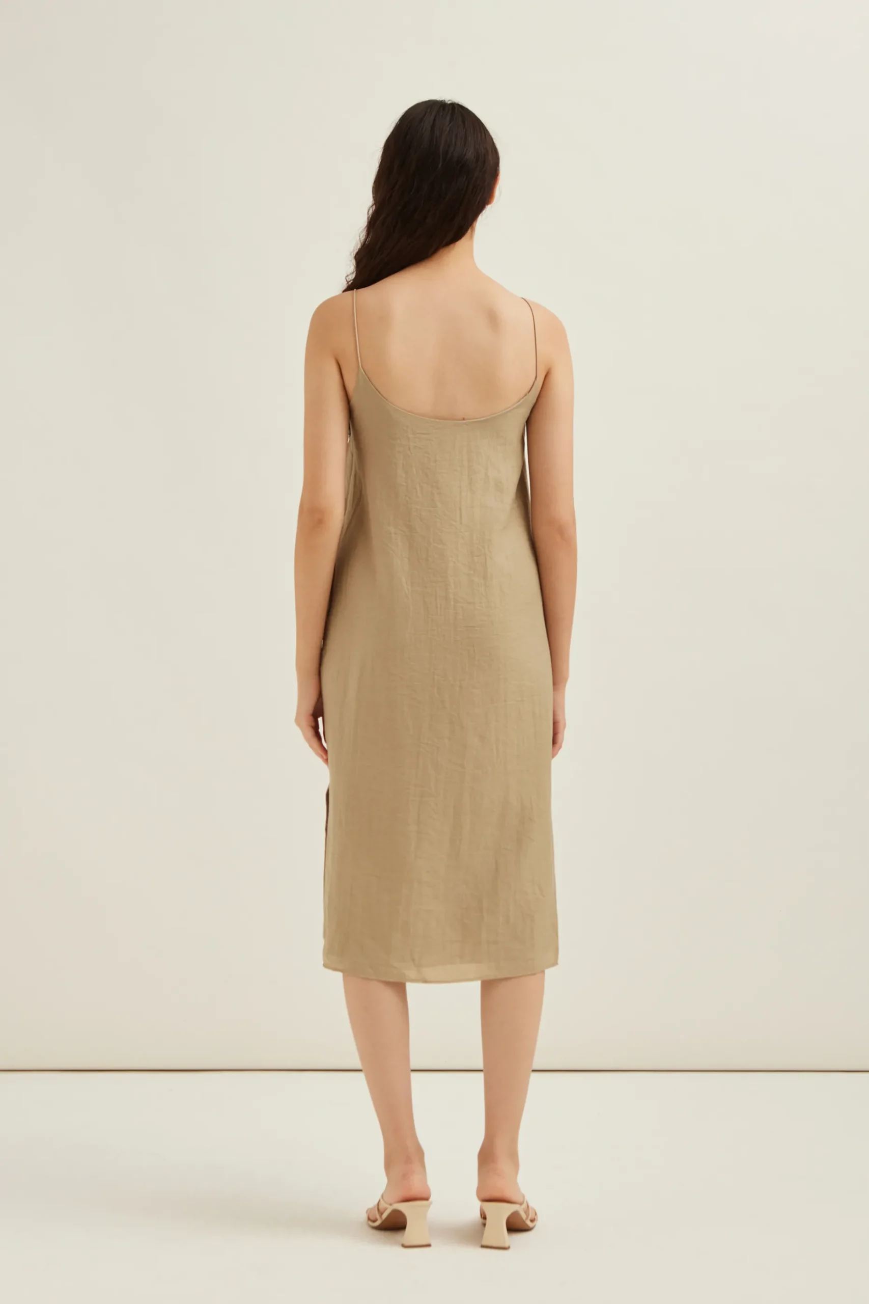 Textured Rayon Slip Dress