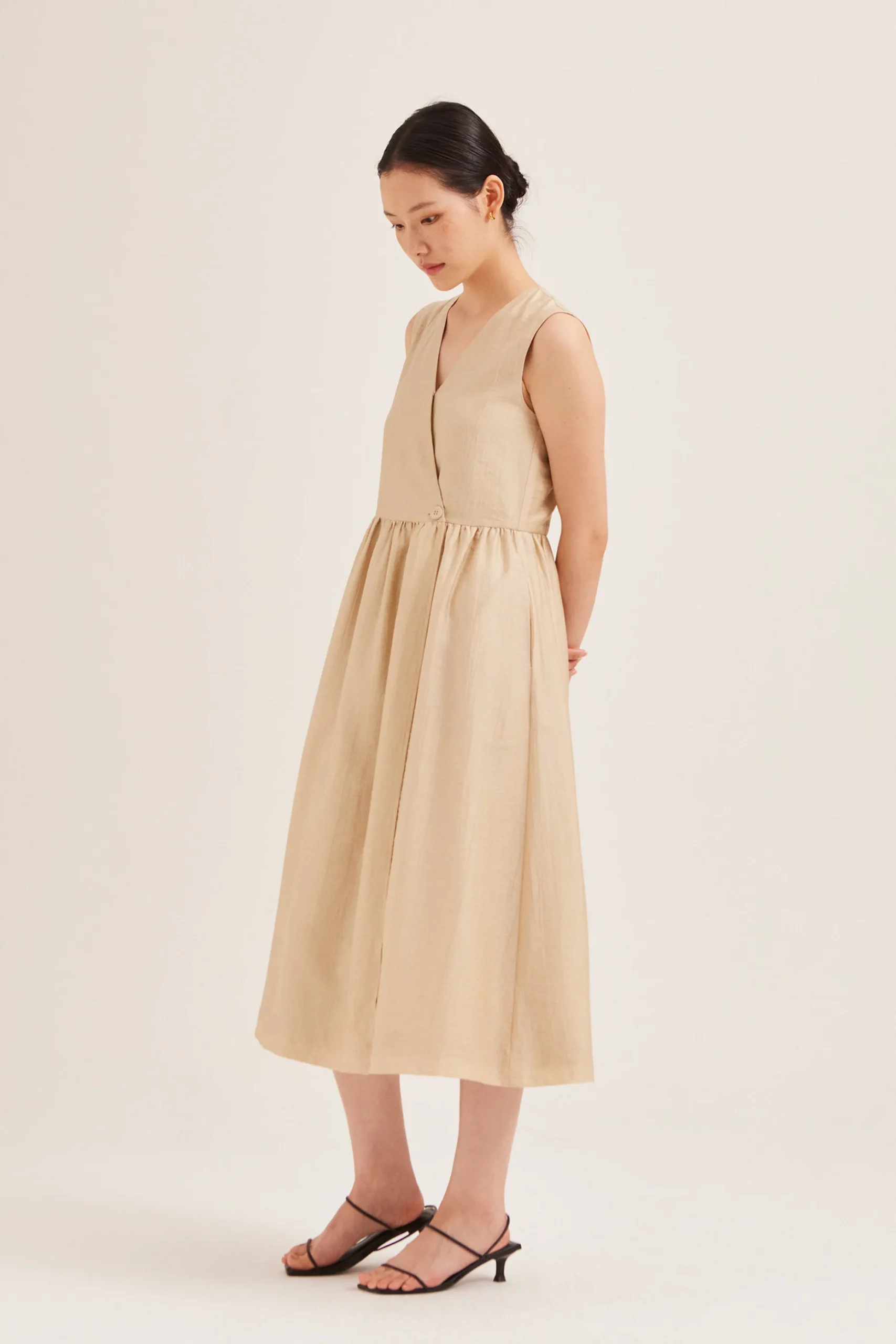 Textured Viscose Wrap Dress