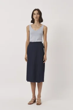 Textured Wrap Skirt