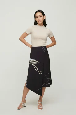 Trail Overlap Midi Skirt