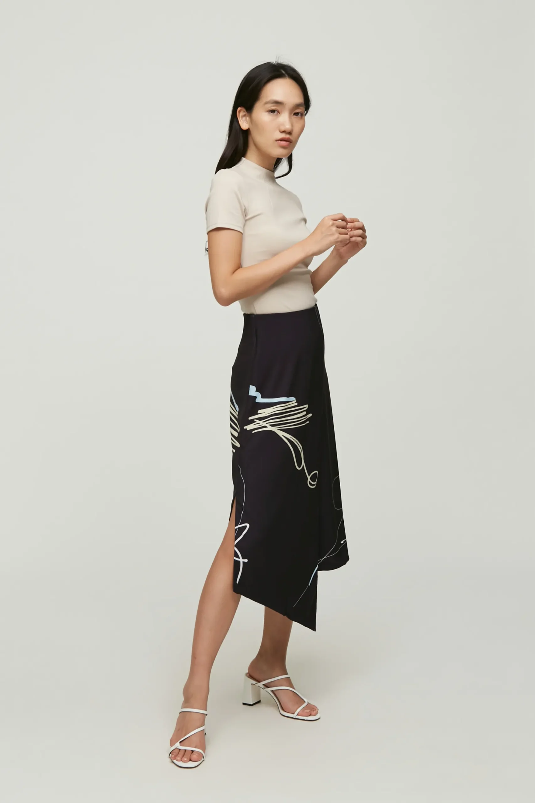 Trail Overlap Midi Skirt
