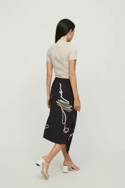Trail Overlap Midi Skirt