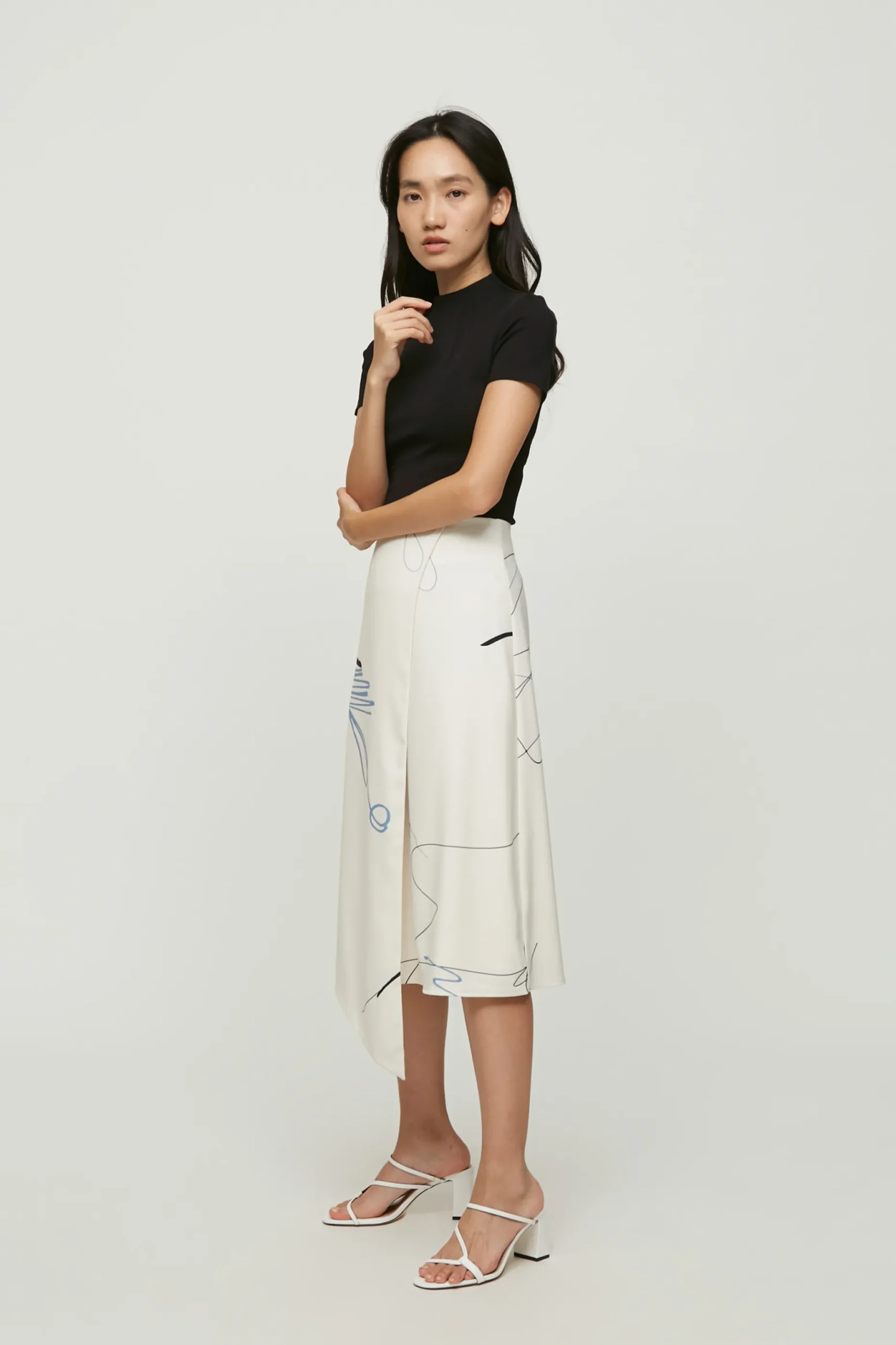 Trail Overlap Midi Skirt