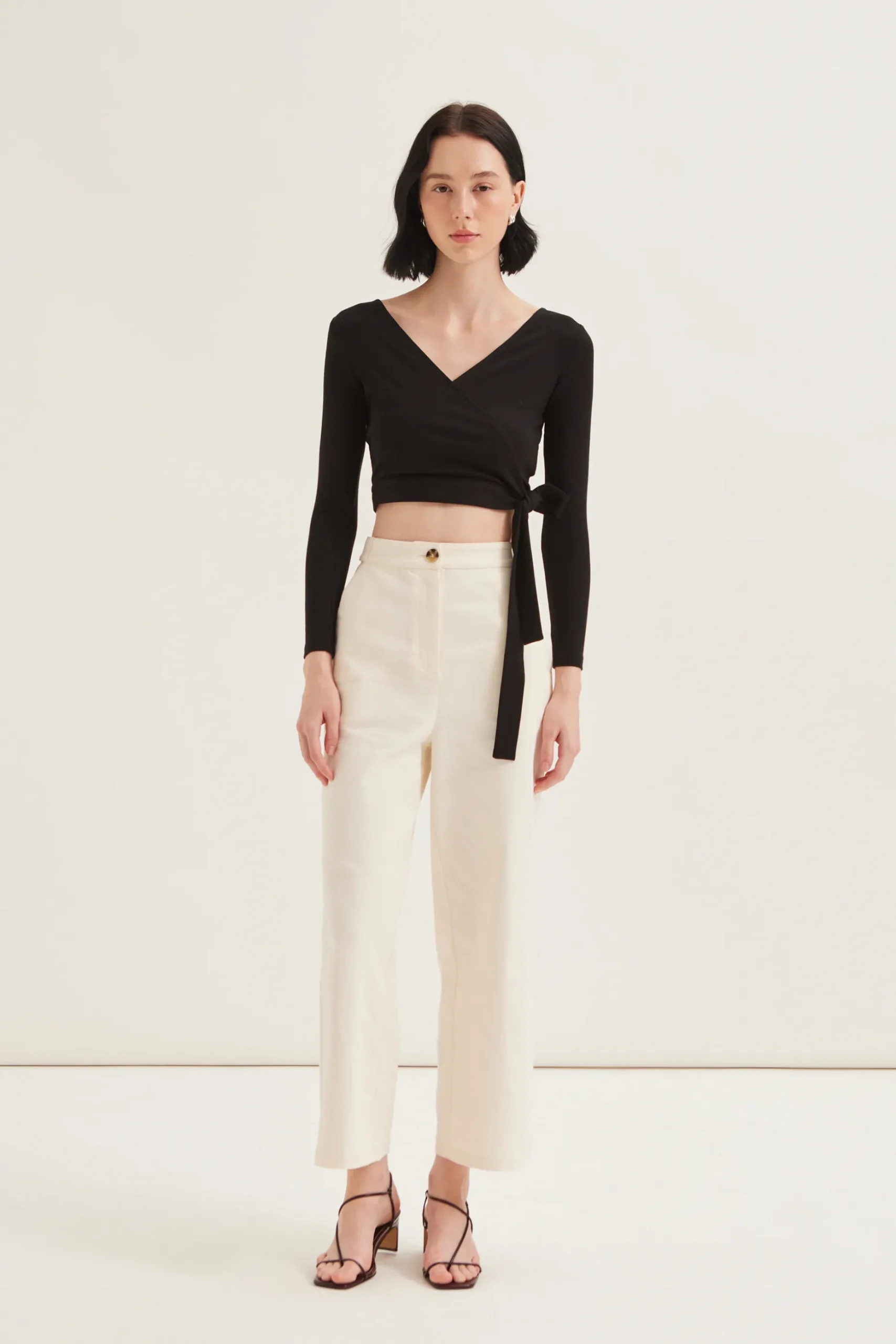 Two-Way Jersey Wrap Top