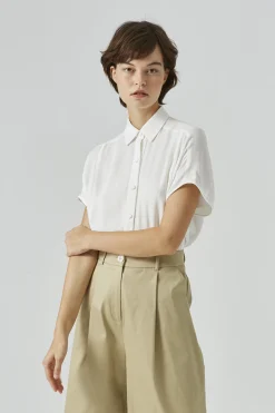 Viscose Button-Down Blouse
