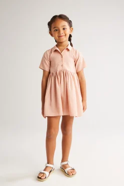 Viscose Collared Shirt Dress