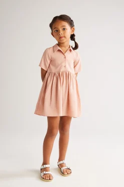 Viscose Collared Shirt Dress