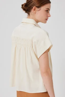 Viscose Gathered-Back Top