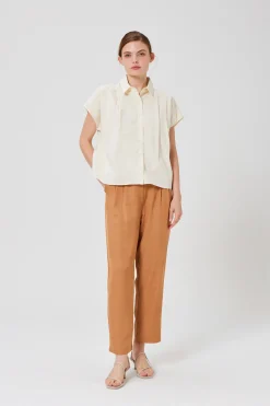 Viscose Gathered-Back Top