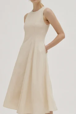 Viscose Panelled Midi Dress