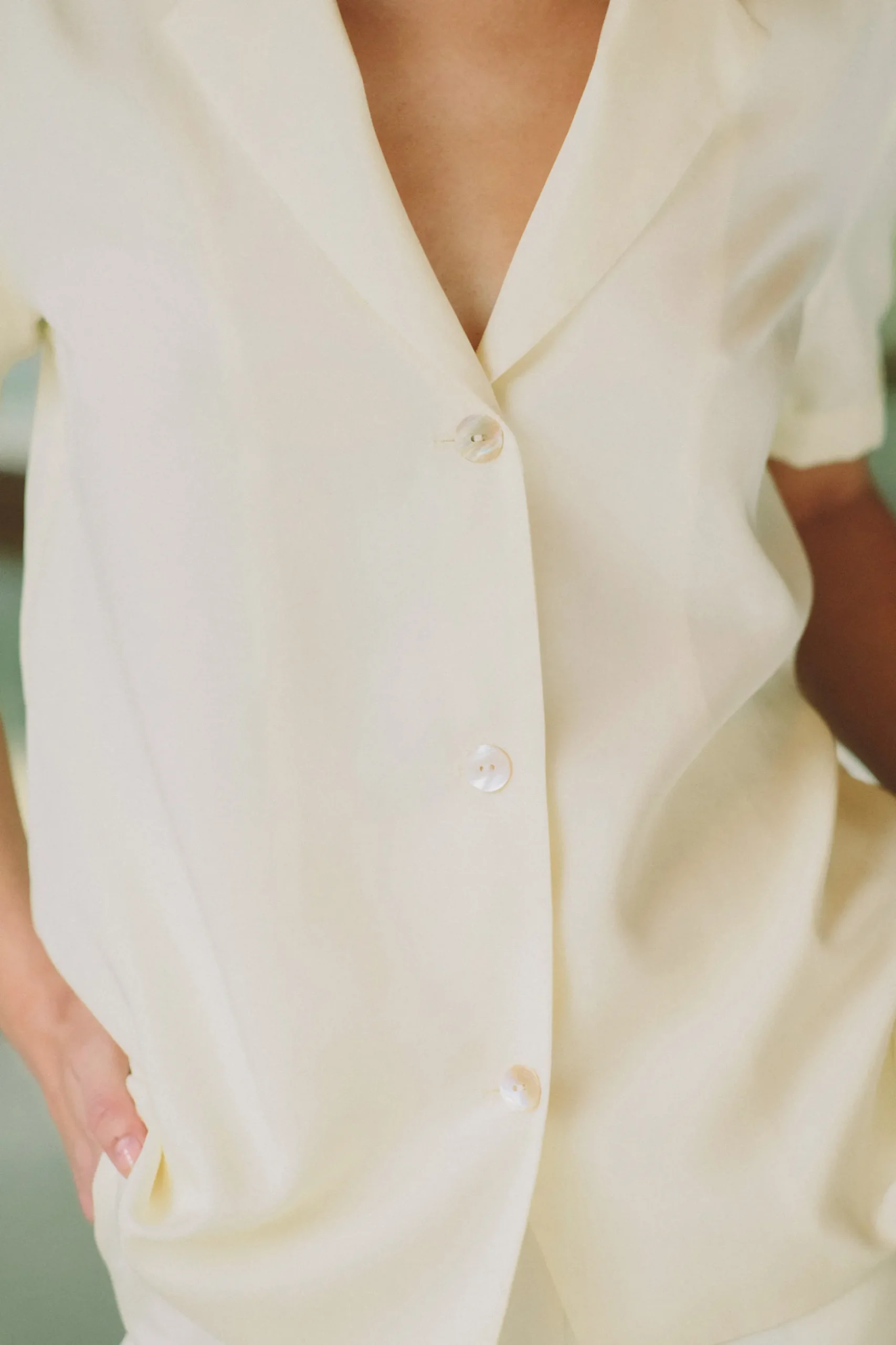 Viscose Relaxed Collared Shirt