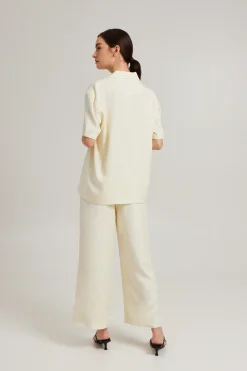 Viscose Relaxed Collared Shirt