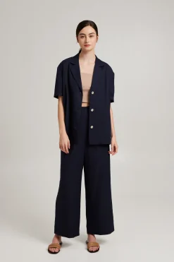 Viscose Relaxed Collared Shirt