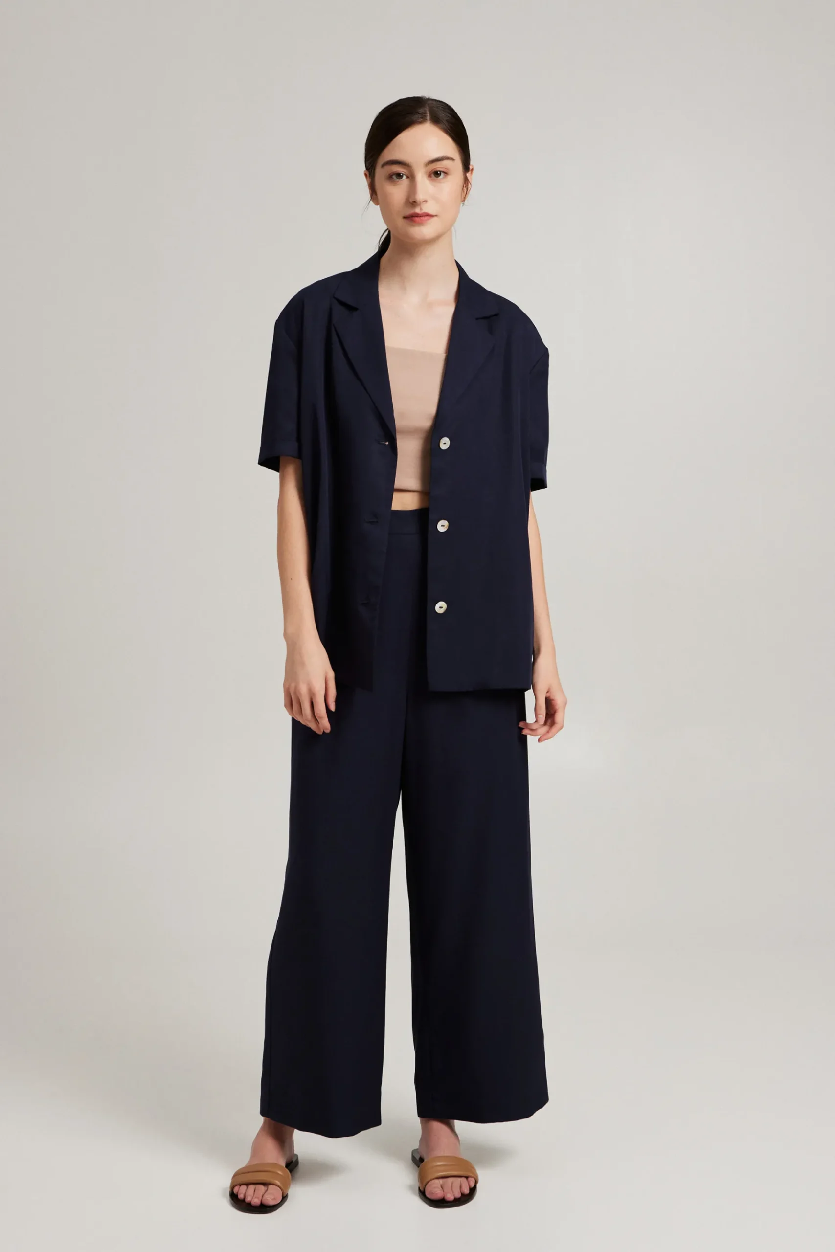 Viscose Relaxed Collared Shirt