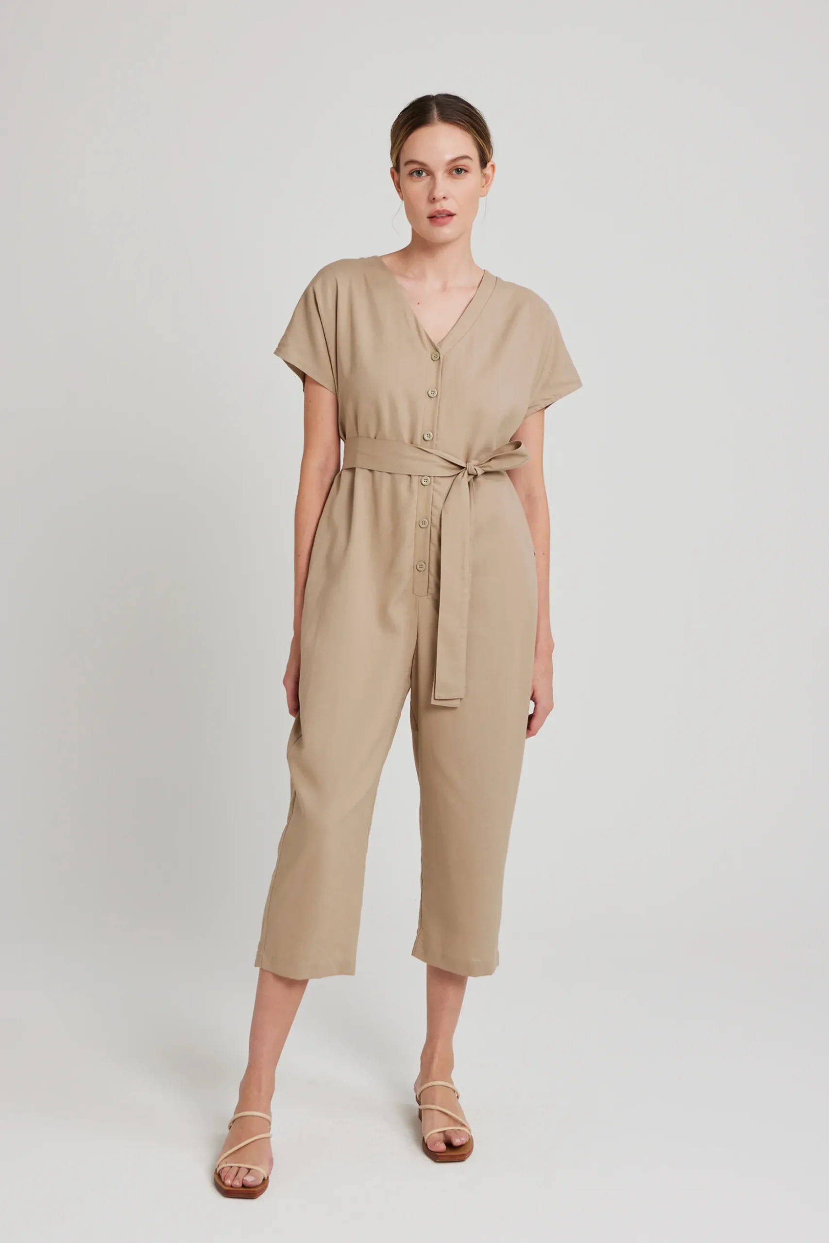 Viscose V-Neck Jumpsuit