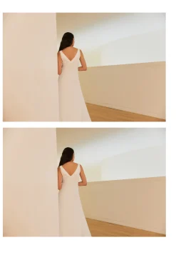 V-Neck Asymmetrical Drape Dress