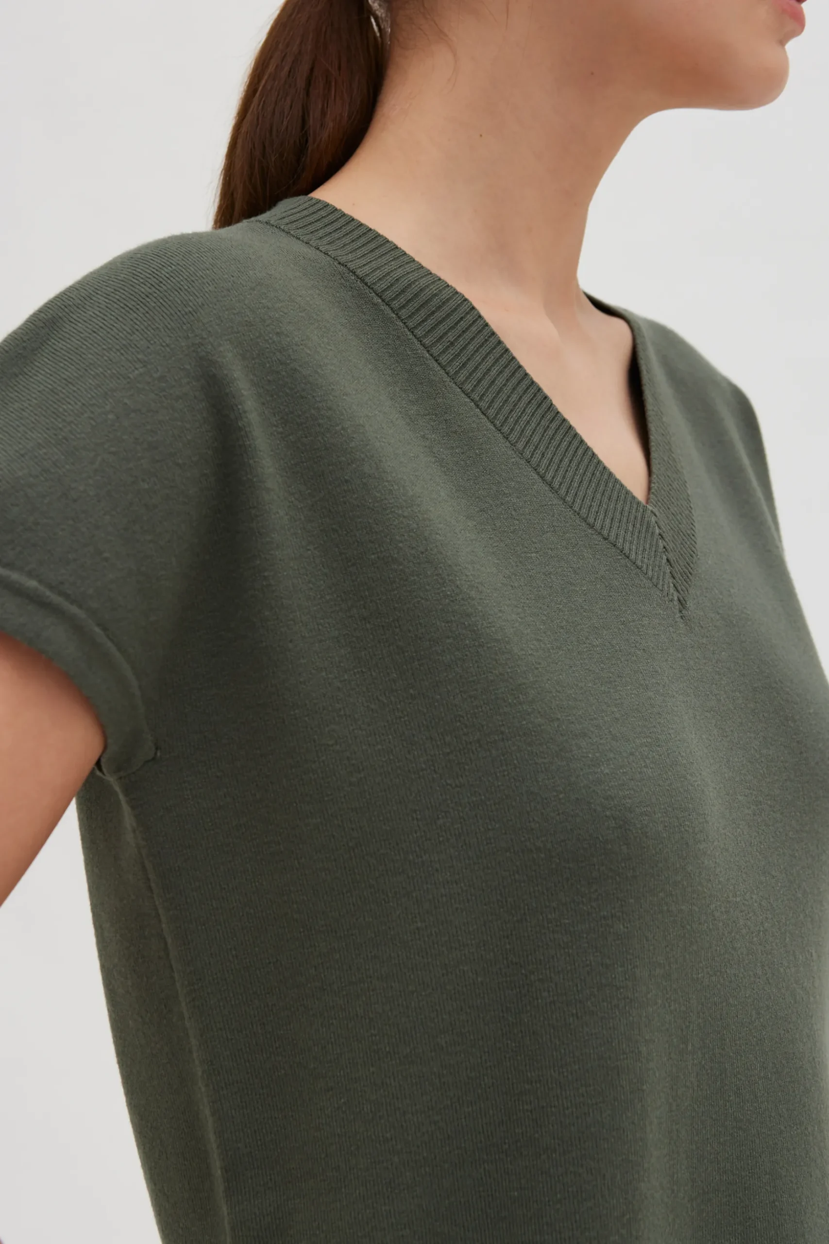 V-Neck Knit Dress